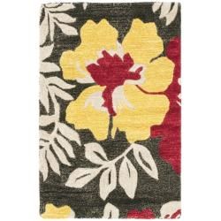 Handmade Soho Brown/multicolor New Zealand Wool Accent Rug (2 X 3)