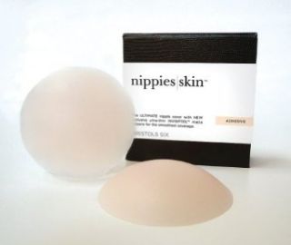 Nippies Skin   Reusable Thin Matte Silicone Nipple Cover Pasties   ADHESIVE   Light Breast Petals