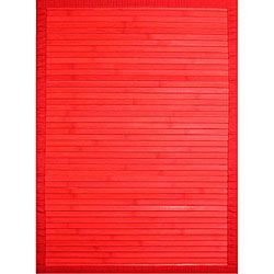 Handmade Red Bamboo Rug (8 X 10)