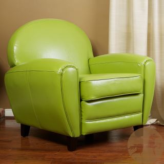 Christopher Knight Home Oversized Lime Green Leather Club Chair