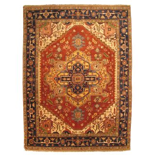 Eorc Hand knotted Wool Serapi Rug (9 X 12)