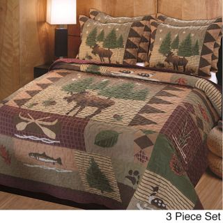 Moose Lodge 3 piece Quilt Set