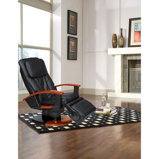 Black Dual Disc Leather Human Touch Massage Chair (refurbished)