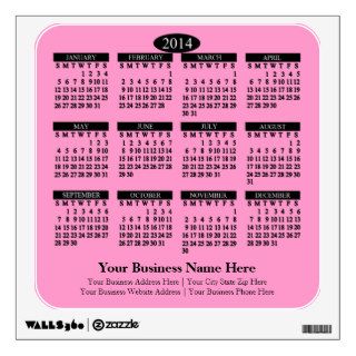 Classic 2014 Business Promo Calendar   Pink Wall Skins