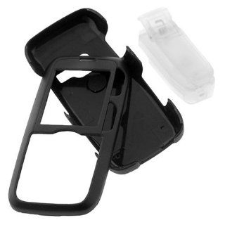 Solid Black Rubberized Snap On Case with Clip For LG Rumor LX260 Cell phone Cell Phones & Accessories