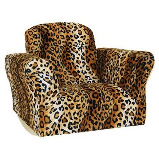 Upholstered Kids Leopard Rocker Chair
