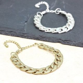 matt curb chain bracelet by lisa angel