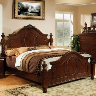 Furniture Of America Furniture Of America Vina Luxurious English Style Warm Cherry Bed Cherry Size California King