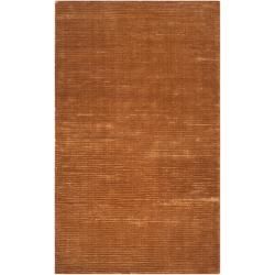 Hand woven Solid Golden Tan Casual Harwich Rug (5 X 8)