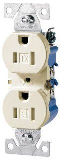 Cooper Wiring Devices TR270LA BOX Tamper Resistant Duplex Receptacle with 15 Amp, 125 Volt, NEMA 5 15, Light Almond   Electrical Outlets  