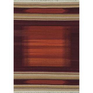 Zahra Hand Woven Red Wool Rug (36 X 56)