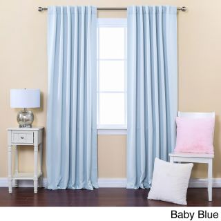 None Grommet Top Thermal Insulated 84 inch Blackout Curtain Panel Pair Blue Size 52 x 84