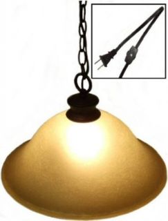 Glass Shade Swag Lamp Oil Rubbed Bronze SO101 272   Pendant Porch Lights  