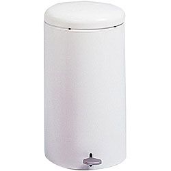 Safco Safco 7 gallon Round Step on Receptacle White Size 7 9 Gallons