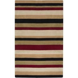 Hand tufted Casual Multi Striped Riley Wool Rug (5 X 8)