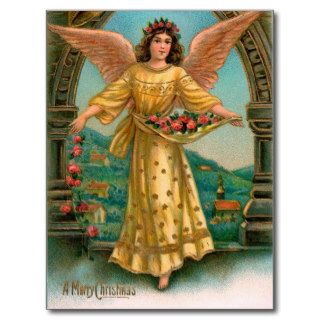 Victorian Angel Christmas Postcards