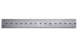 PEC Tools 262 006 6" Inch/MM USA Rigid Steel Rule, reads 32nds, 64ths, 1mm, 1/2mm.   Construction Rulers  