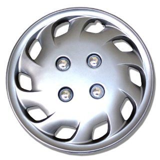 TuningPros WSC 501S14 Hubcaps Wheel Skin Cover 14 Inches Silver Set of 4 Automotive