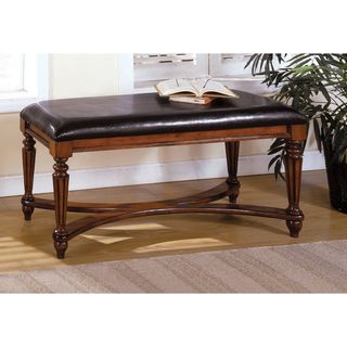 Furniture Of America Mahogany color Solid Wood Accent Bench