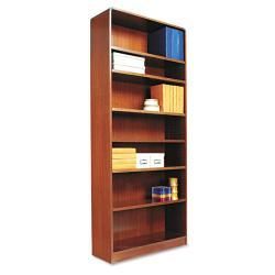 Alera Radius Corner 7 shelf Bookcase With Finished Back