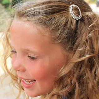 child's diamante hair clip by little ella james