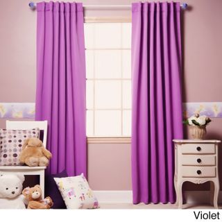 None Insulated Thermal Blackout 84 inch Curtain Panel Pair Purple Size 52 x 84
