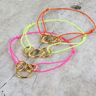 friendship bracelet balance, neon colours by bohemia