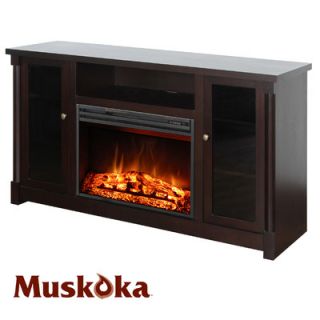Muskoka Coventry 57 TV Stand with Electric Fireplace MTVS2520S Finish Espresso