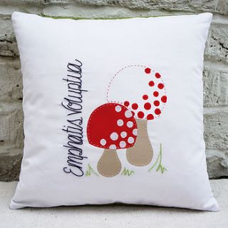 made up mushrooms cushion cover by cushions covered