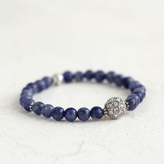 blue aventurine and crystal bracelet by artique boutique