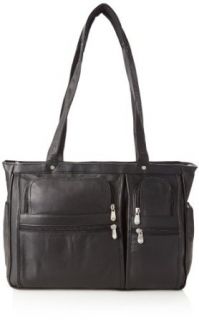 David King & Co. Women's Multi Pocket Briefcase Plus, Black, One Size Clothing
