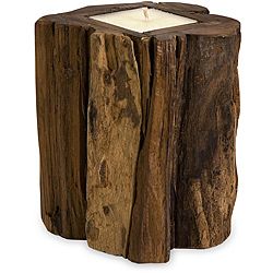 Handcrafted Regent Medium Teakwood Candle