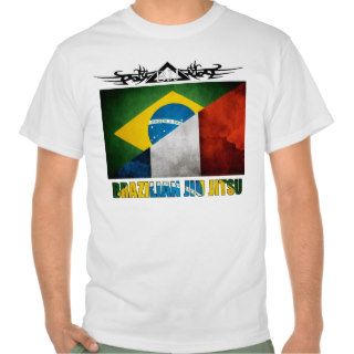 BJJ France   French/ Brazilian Flag Fusion T shirt