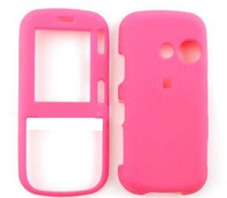 For Lg Rumor2 / Cosmos Lx 265 Neon Pink Rubber Spray Hard Phone Case Accessories Cell Phones & Accessories