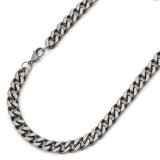 Style #24TMCH265 TY0 8mm Titanium High Polished Curb Chain Link   24 inches Link Bracelets Jewelry