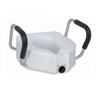 Medline Raised Toilet Seat With Lock And Arms
