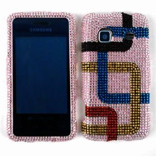 SAMSUNG GALAXY PREVAIL M820 PIPES ON WHITE BLING CASE ACCESSORY SNAP ON PROTECTOR ACCESSORY Cell Phones & Accessories