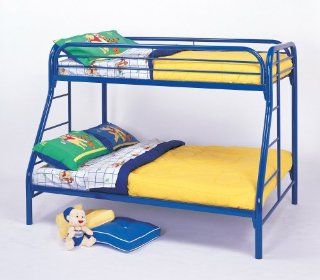 Shop Coaster Fordham Twin Over Full Metal Bunk Bed in Blue Finish at the  Furniture Store