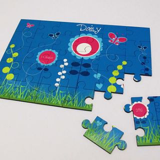 personalised 'flower' jigsaw by a piece of ltd