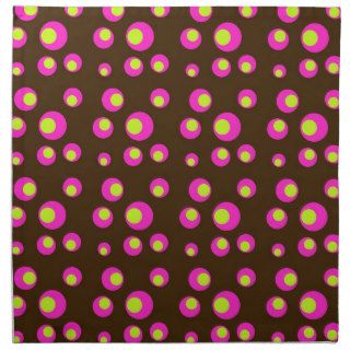 Classic Random Pink Lime Brown Polka Dot Patterns Napkin