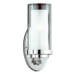 Cylindique 1 light Chrome Wall Sconce