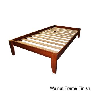 Epicfurnishings Scandinavia Twin size Solid Wood Tapered Leg Platform Bed Brown Size Twin