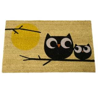 Rubber cal Affection Owl Doormat Coir Fiber Mat (18 X 30)