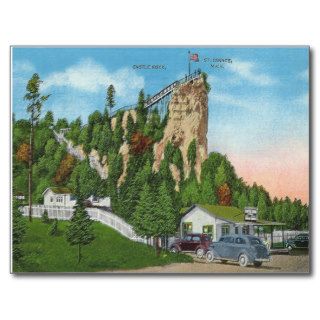 Vintage St. Ignace Michigan Postcard