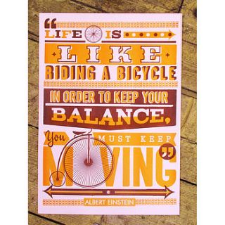 riding a bicycle retro print by monty's vintage shop