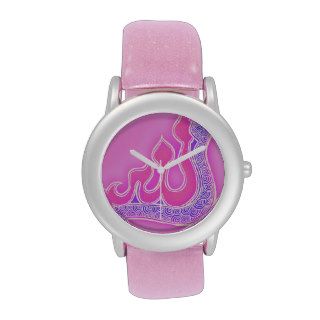 Pink Allah Glitter with Pink Glitter Strap Wristwatch