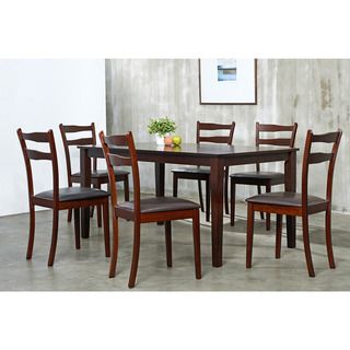 Warehouse Of Tiffany Callan 7 piece Dining Room Furniture Set Cappuccino Size 7 Piece Sets
