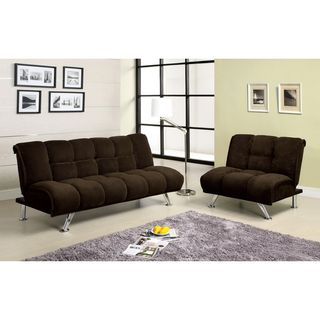 Furniture Of America Maybeline Padded Corduroy 2 piece Futon Sofa Set