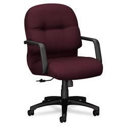Hon 2090 Pillow Soft Series Maroon Mid Back Fabric Chair