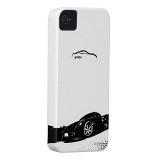 350Z side shot with Black Brushstroke logo iPhone 4 Cover